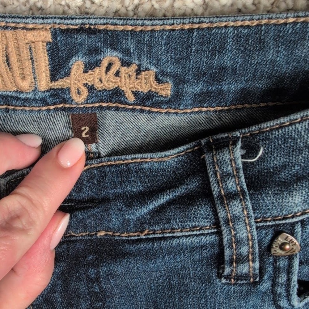 Kut from the Kloth Katy Boyfriend Jeans Dark Wash Blue Denim Size 2 - Picture 5 of 11